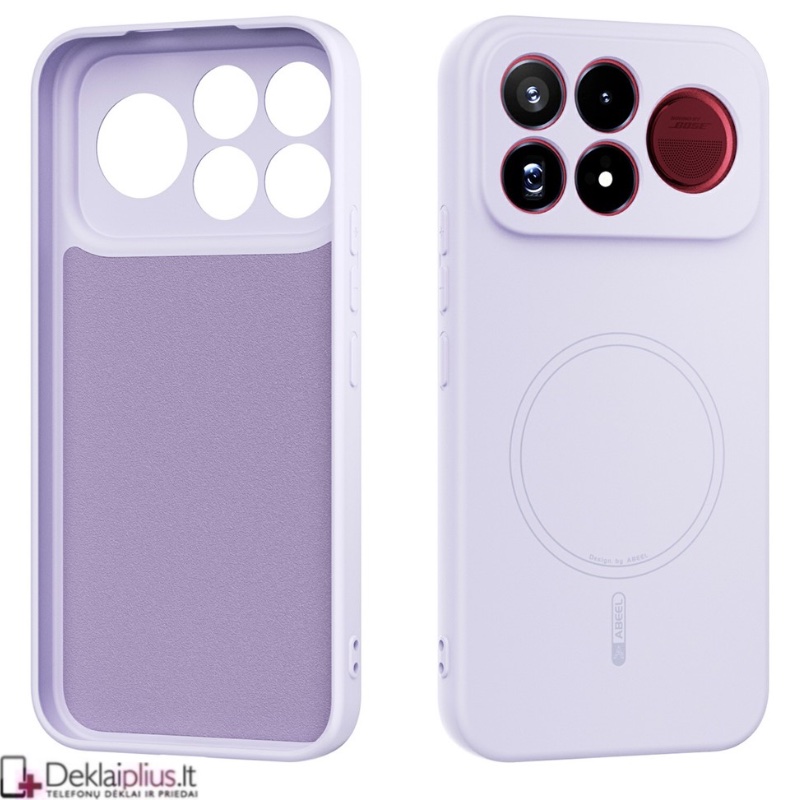 Guminis dėklas su magsafe - šviesiai violetinis (Xiaomi Poco F9 Ultra) Guminis dėklas su magsafe - šviesiai violetinis (Xiaomi Poco F9 Ultra)